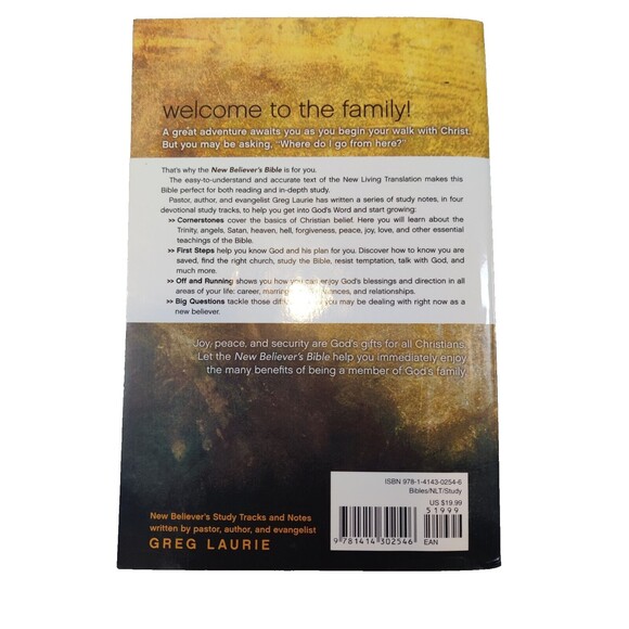 New Believer's Bible New Living Translation-NLT (Softcover)-Christian-2004 - Picture 2 of 10